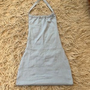 Blue backless dress